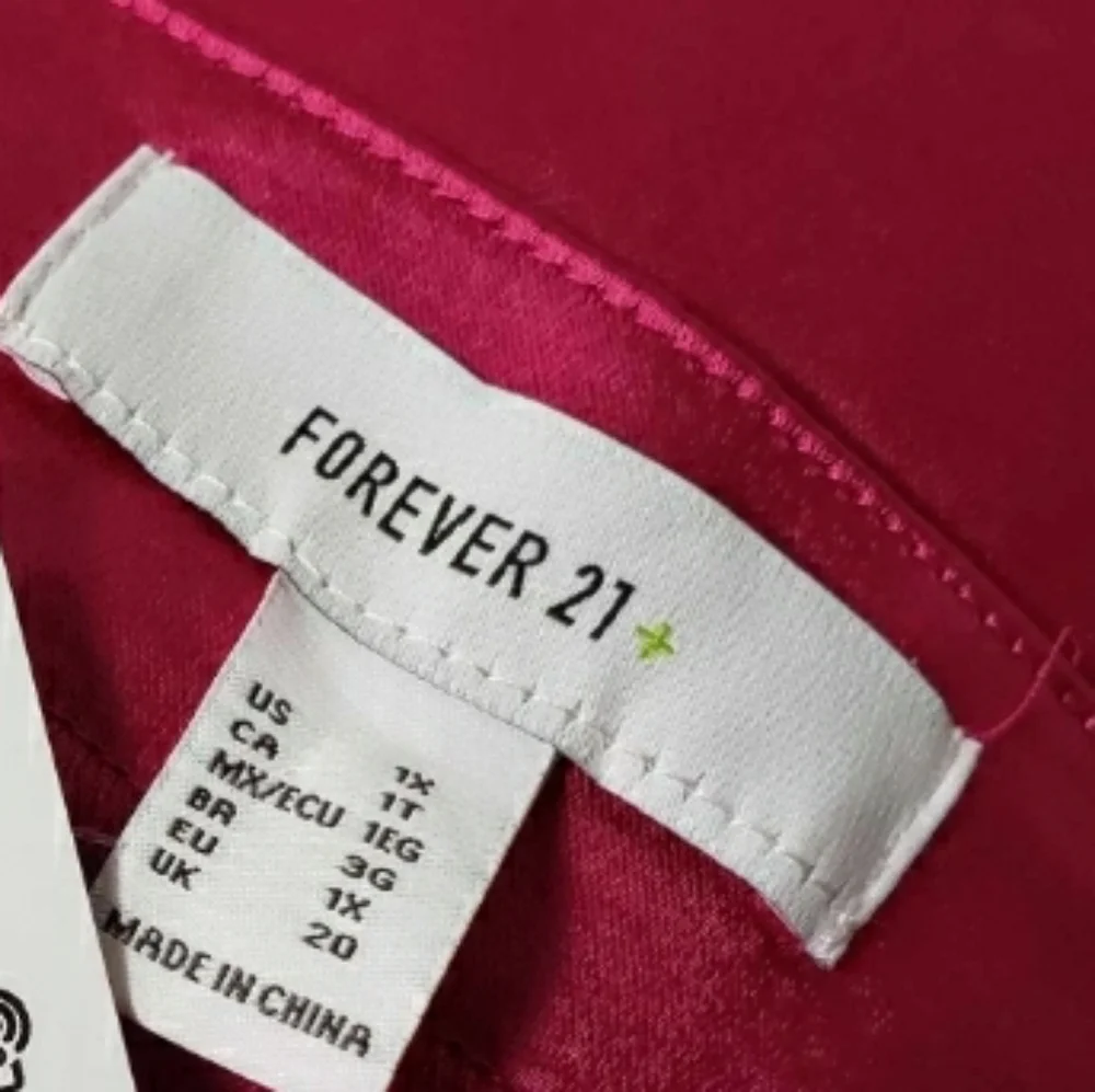 Forever 21 + Plus size 1X Fuchsia Pink Maxi Skirt
